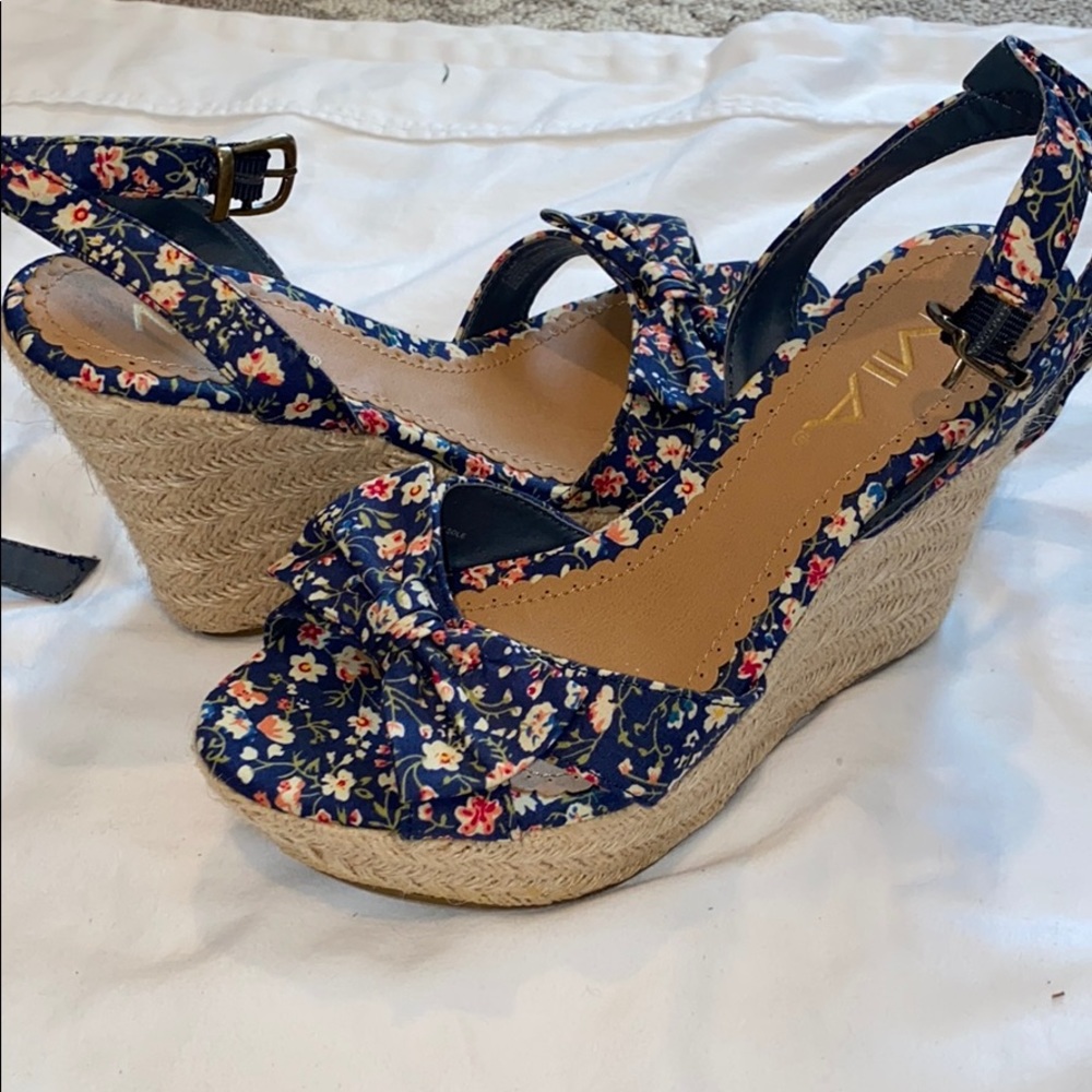 MIA Floral Wedges